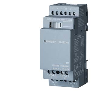 6ED1055-1FB00-0BA2:  Módulo ampl. LOGO! DM8 230R, FA/E/S: 230V/230V/relé, 2TE, 4 DI/4 DO para LOGO! 8