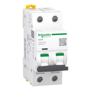 A9F84232    Interruptor Termomagnético Riel Acti 9 iC60H 2P 32 A Curva C 10 kA (IEC 60898-1) 15 kA (IEC 60947-2)