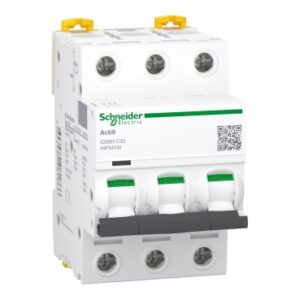 A9F84332    Interruptor Termomagnético Riel Acti 9 iC60H 3P 32 A Curva C 10 kA (IEC 60898-1) 15 kA (IEC 60947-2)