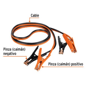 Cables pasa corriente de batería 8 AWG con funda