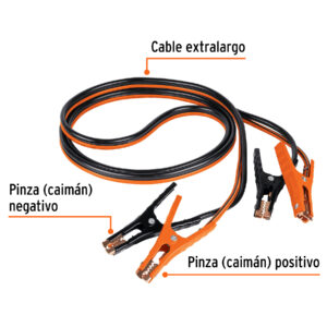 Cables pasa corriente de batería 6 AWG con funda