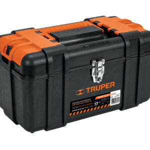 Caja para herramienta 17″ con compartimentos, broches metálicos
