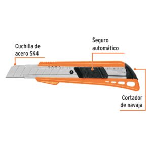 Cuchilla 18 mm reforzado de plástico con alma metálica