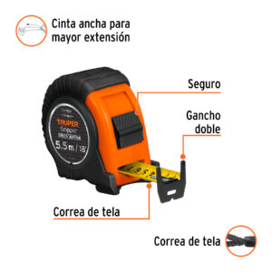 Wincha Gripper contra impactos 5.5 m cinta 25 mm
