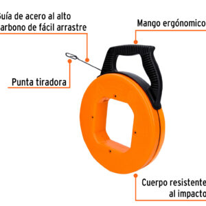 Guía de acero de 15 m para cable