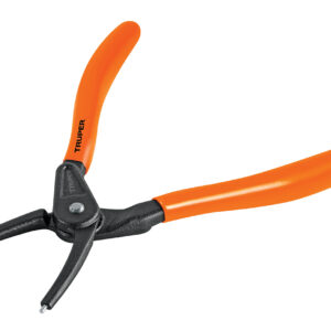 Pinza punta recta 7″ para cerrar anillos, mango de PVC