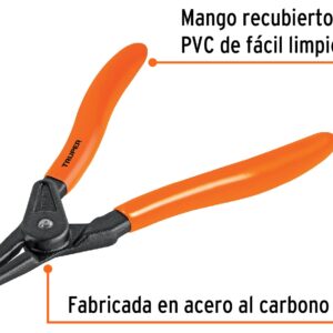 Pinza punta a 90° 6-3/4″ para abrir anillos, mango de PVC