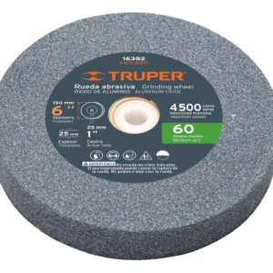 Rueda abrasiva para amoladora 6″, óxido aluminio, Gr. 60