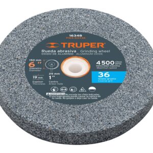 Rueda abrasiva para amoladora 6″ óxido aluminio, Gr. 36