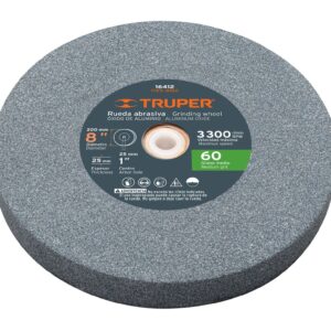 Rueda abrasiva para amoladora de banco 8″, óxido aluminio Gr. 60