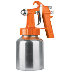 Pistola p/pintar baja presión, 1.5 mm, naranja, entrada superior