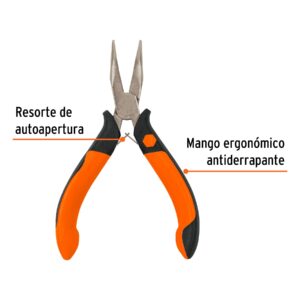 Mini alicate de punta curva 5″ mango Comfort Grip
