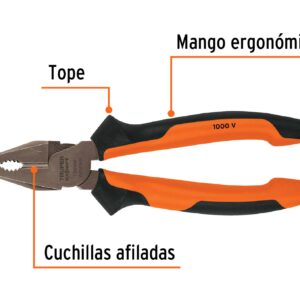 Alicate para electricista 8″ alta palanca, Comfort Grip