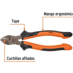 Alicate de corte diagonal 8″Comfort Grip