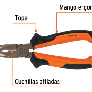 Alicate punta curva 6″ mango Comfort Grip